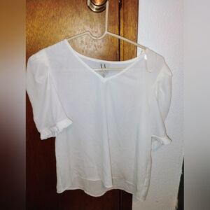 NEVER WORN Worthington Sheer White Women's Professional Blouse Size XS